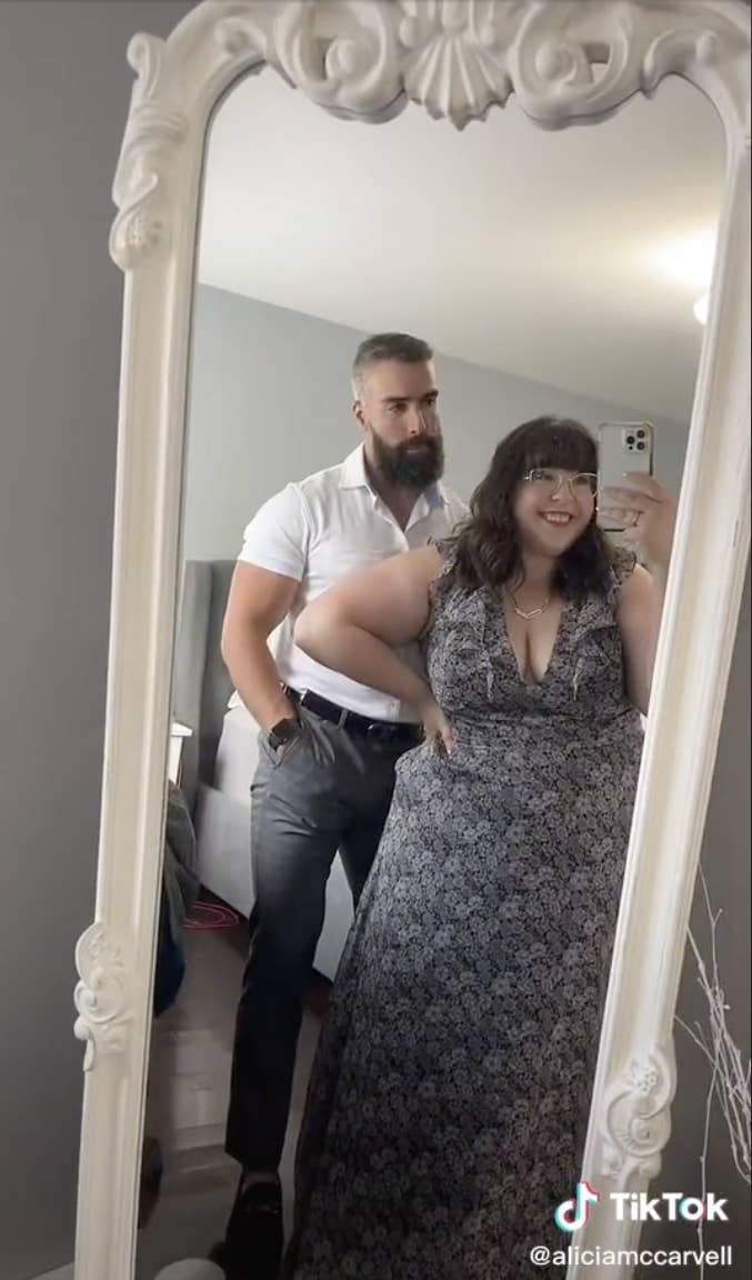 Alicia McCarvell and Scott in evening attire