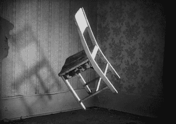 a ghost chair spinning