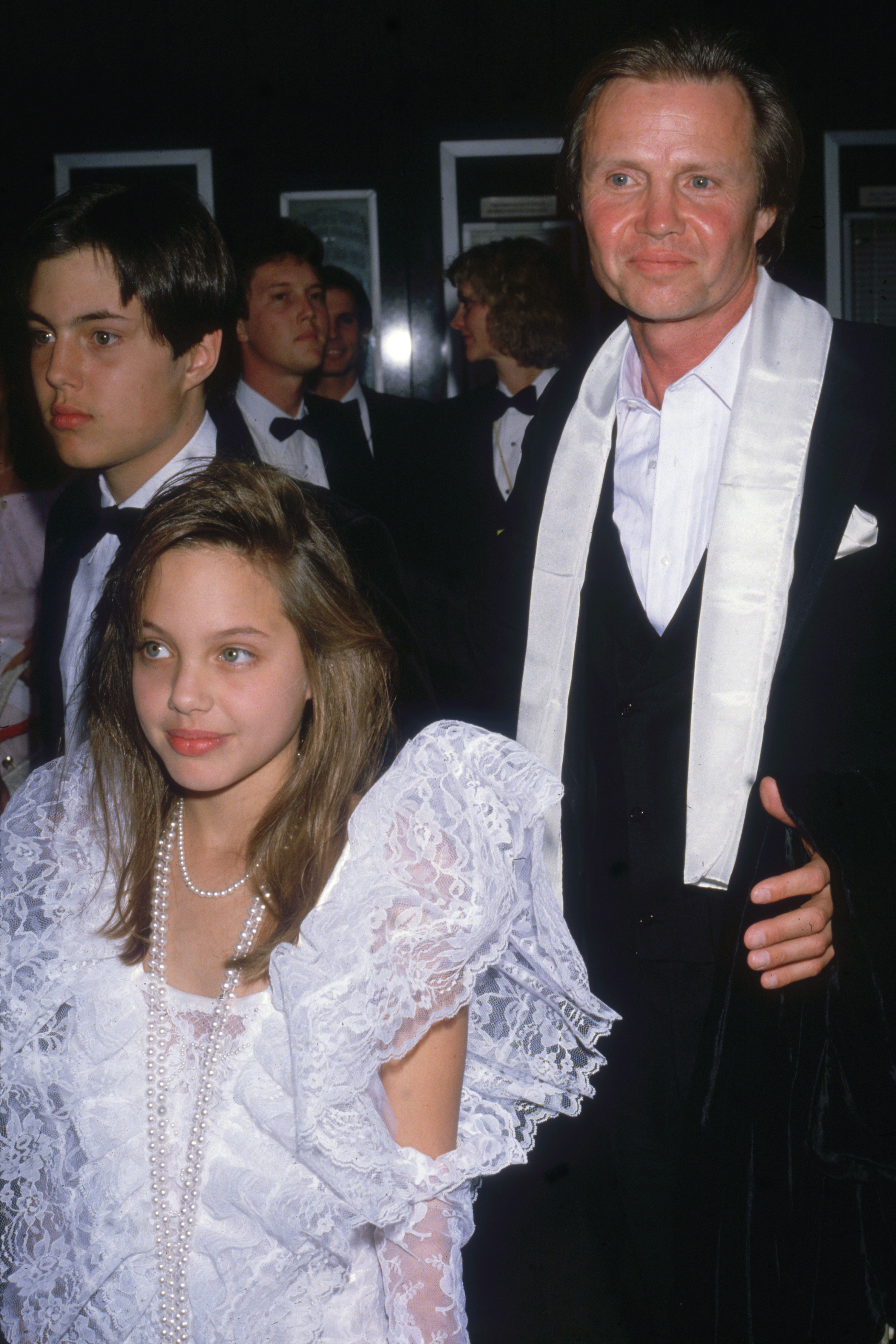 teenage Angelina Jolie and father Jon Voight