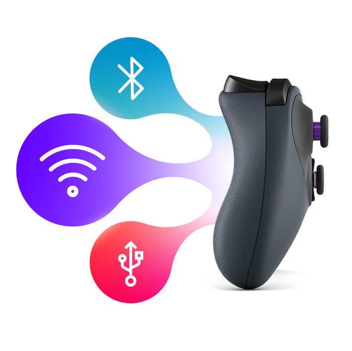 Luna Controller with several symbols emanating from it