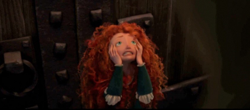 Merida from Brave looking frustrated