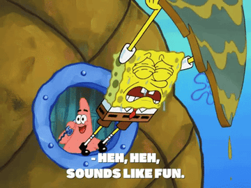 Patrick saying, &quot;Spongebob&#x27;s house is boring.&quot;