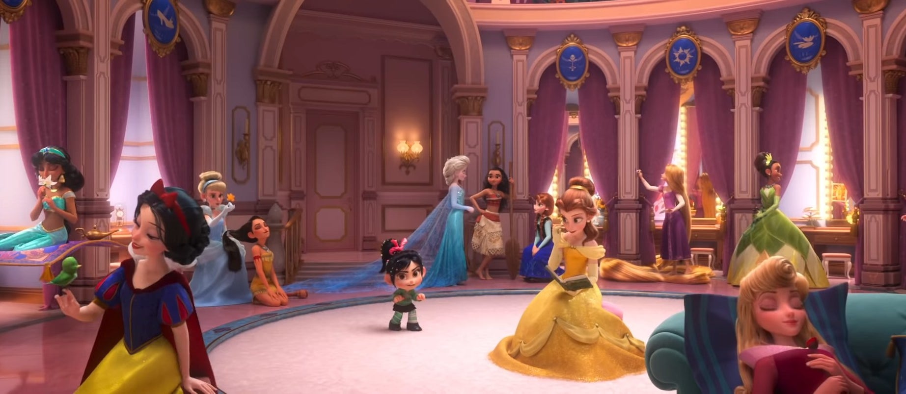Vanellope having just entered the Disney Princesses&#x27; room in &quot;Wreck-It Ralph 2: Ralph Breaks the Internet&quot;