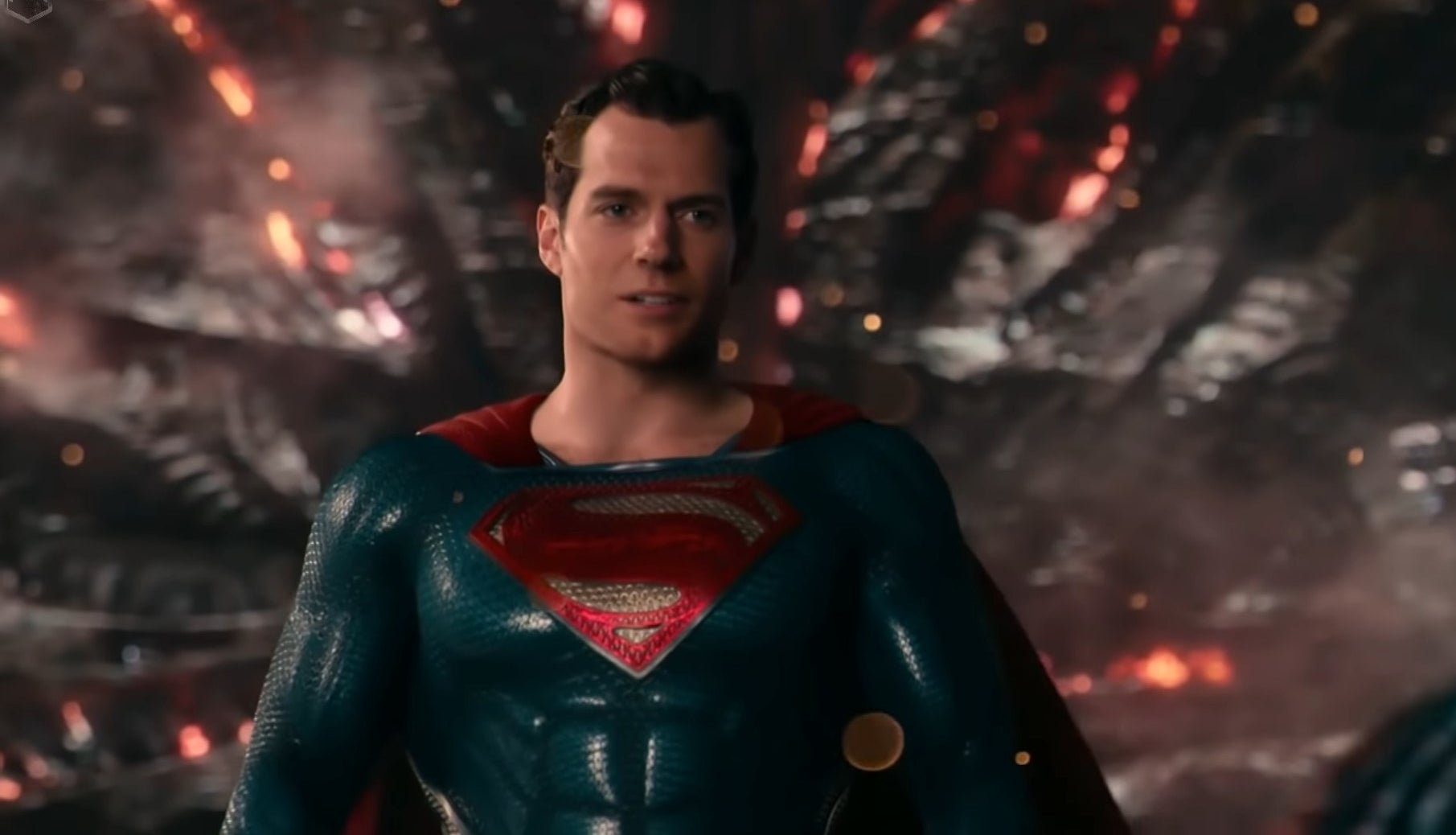 Superman floating in Steppenwolf&#x27;s fortress in &quot;Justice League&quot;