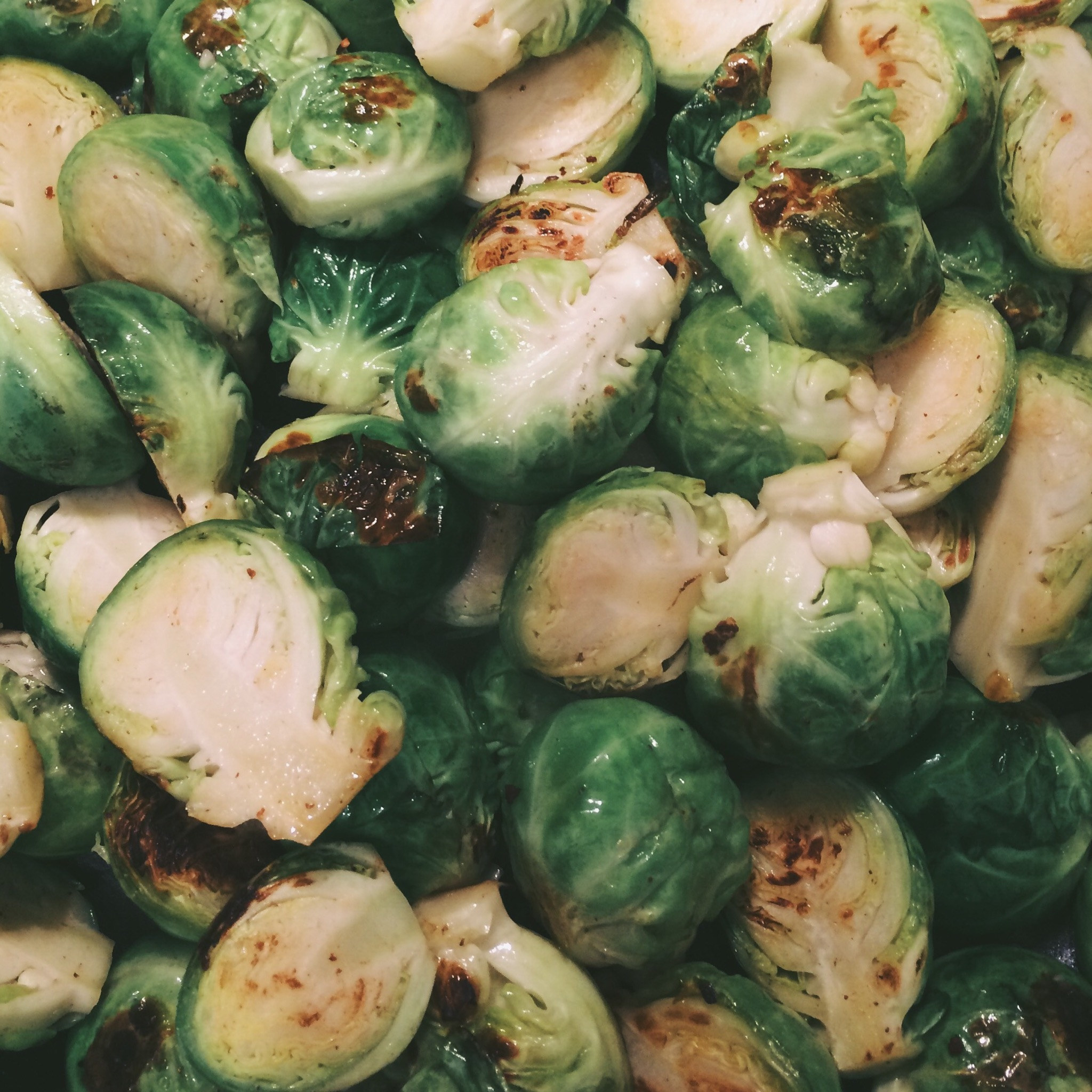 Roasted Brussels sprouts.