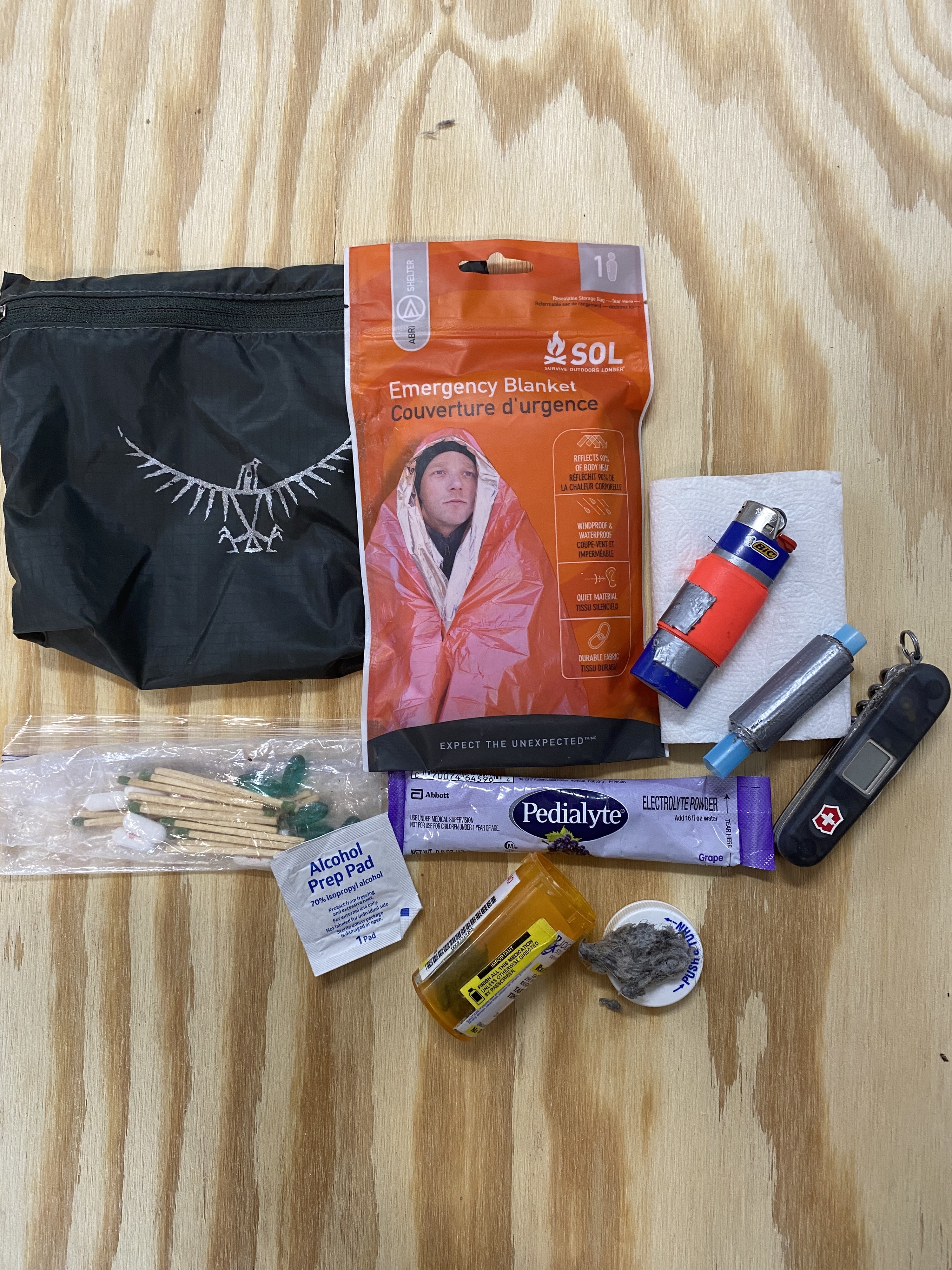 Emergency kit items