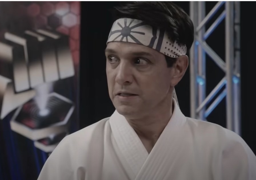 Ralph Macchio as Daniel LaRusso wears karate gear in a &quot;Cobra Kai&quot; clip