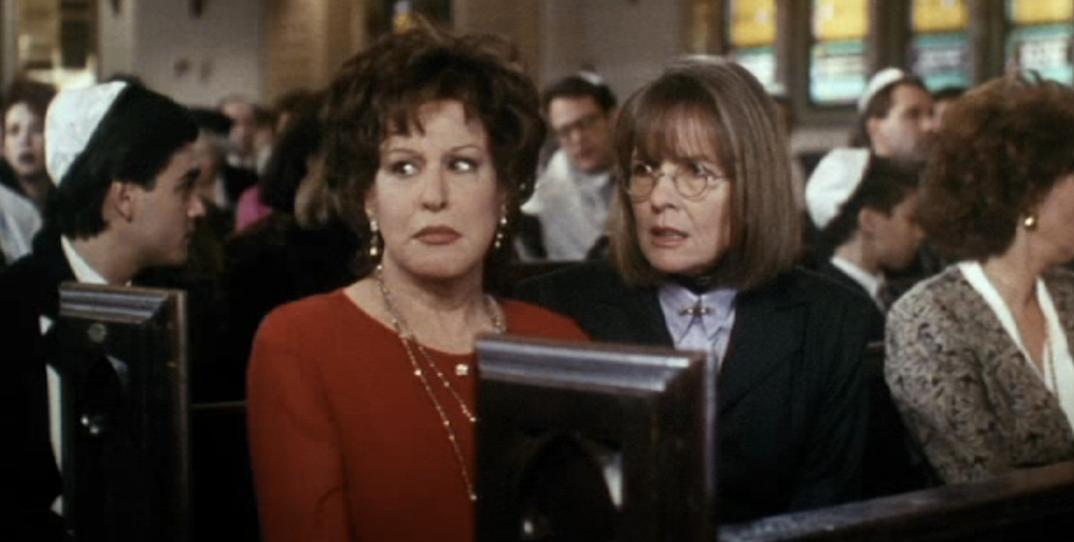 Bette Midler and Diane Keaton at a funeral in &quot;First Wives Club&quot;