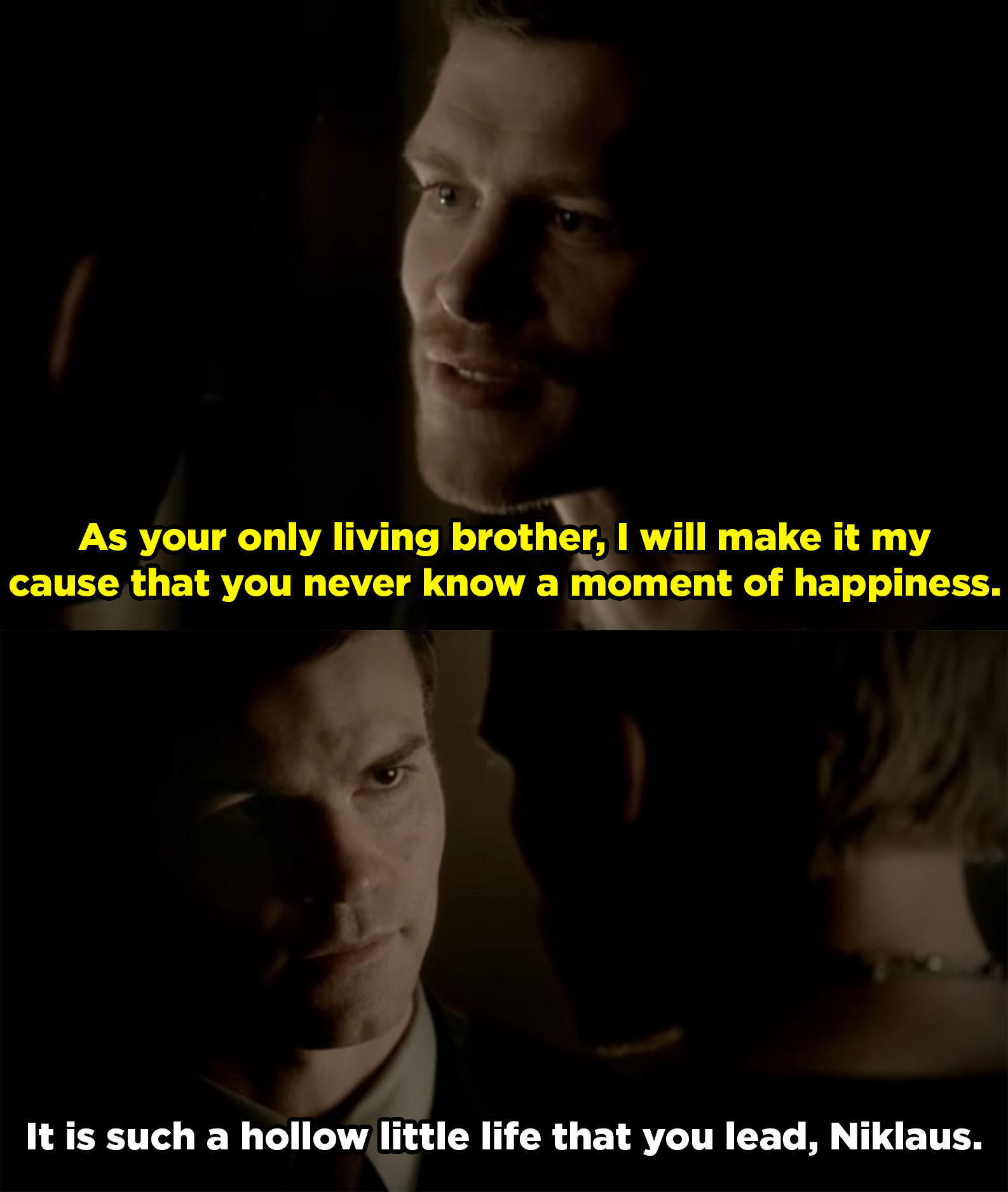 elijah and klaus talking to each other