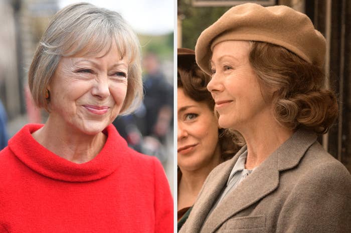 Photo of Jenny Agutter at an event and Jenny in the film in period costume as Bobbie