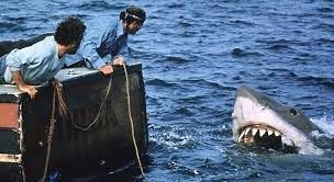 The shark from &quot;Jaws&quot; attacking the boat