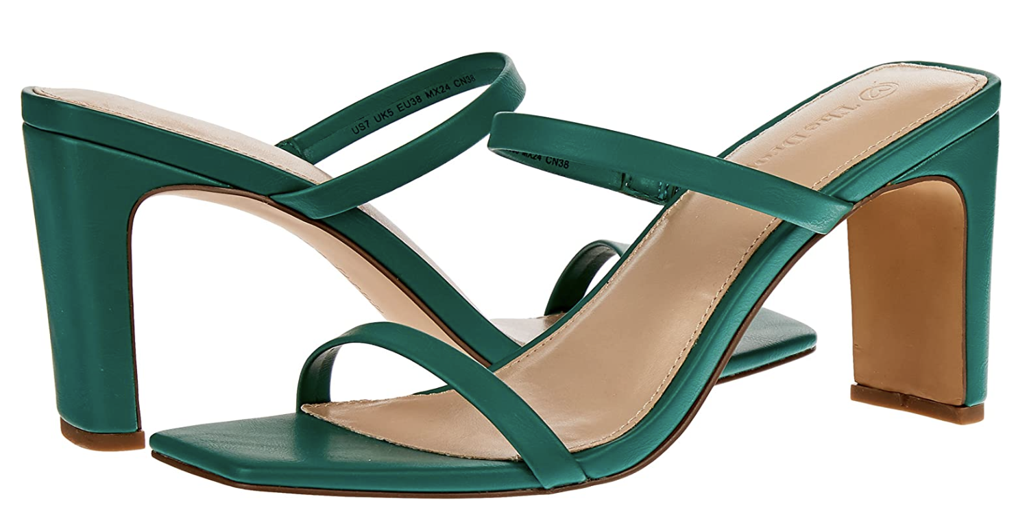 sandals in ultramarine green