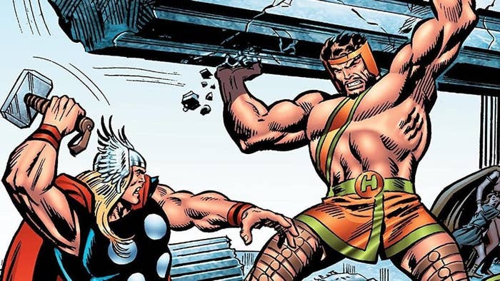 Hércules peleando contra Thor