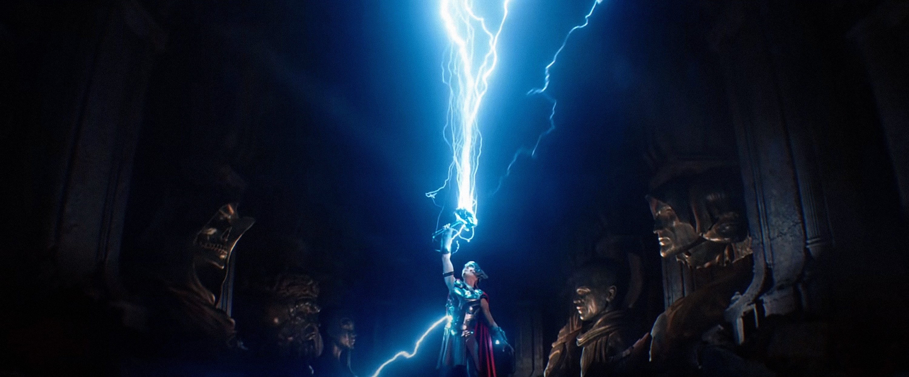 The Mighty Thor summons lightning down from the heavens