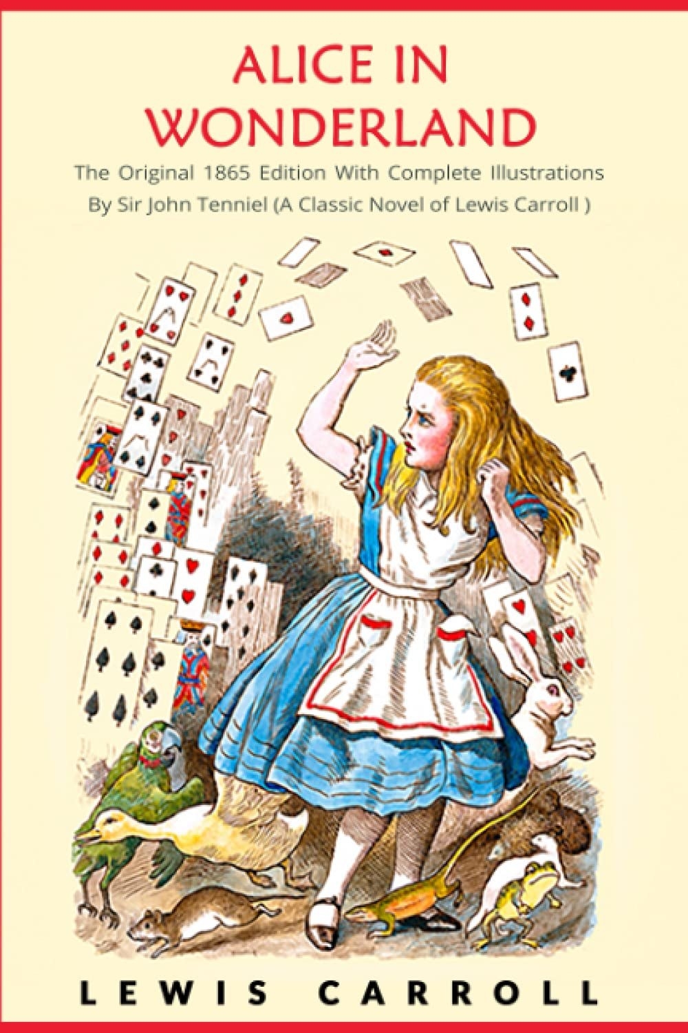 The cover of &quot;Alice in Wonderland&quot; by Lewis Carroll.