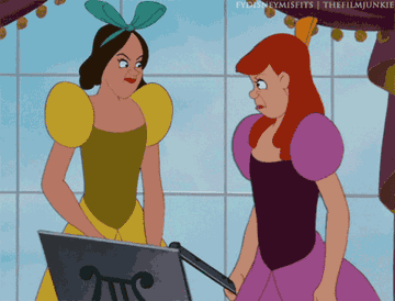 cartoon step sisters fighting with each other