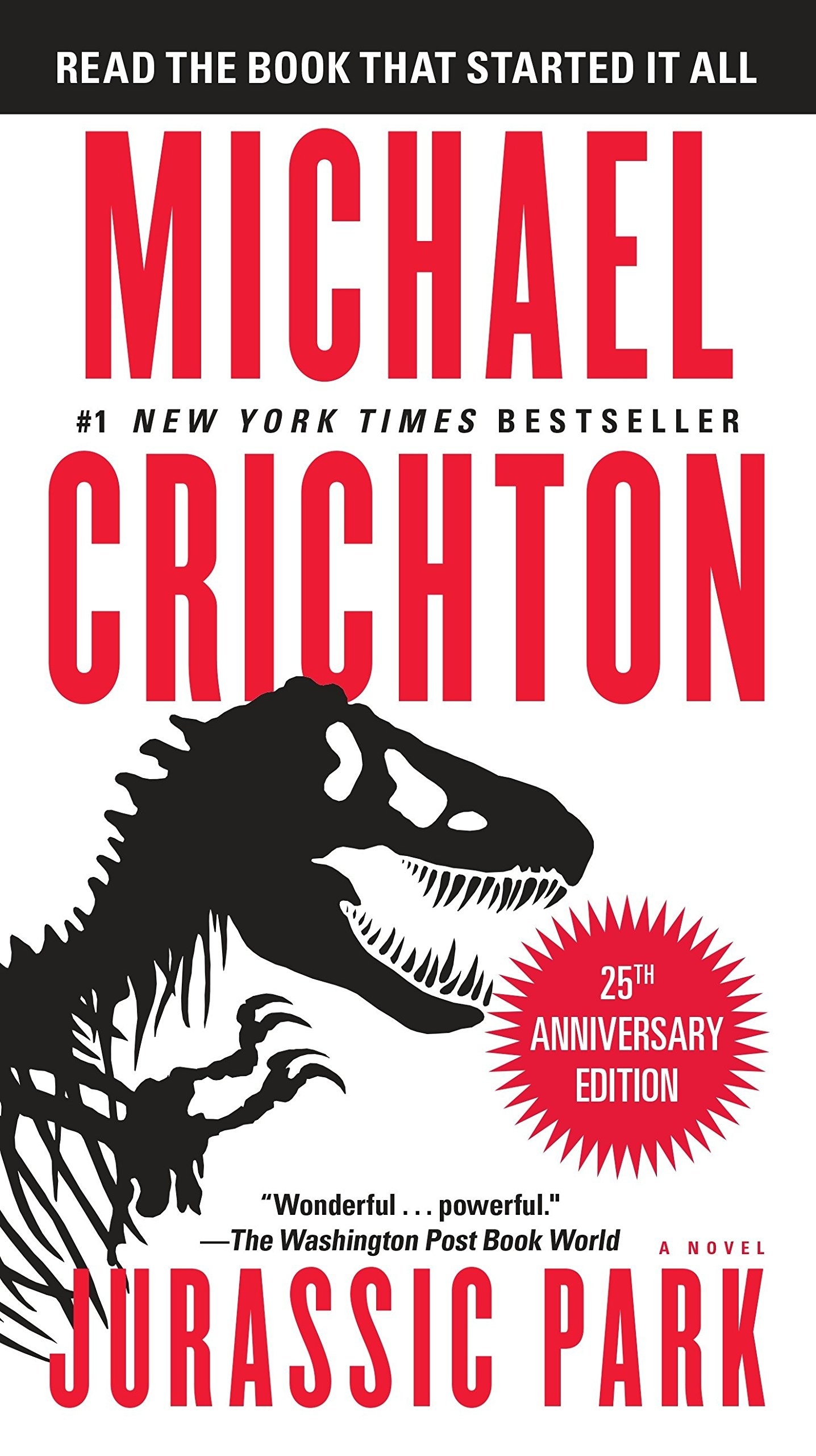 The cover of &quot;Jurassic Park&quot; by Michael Crichton