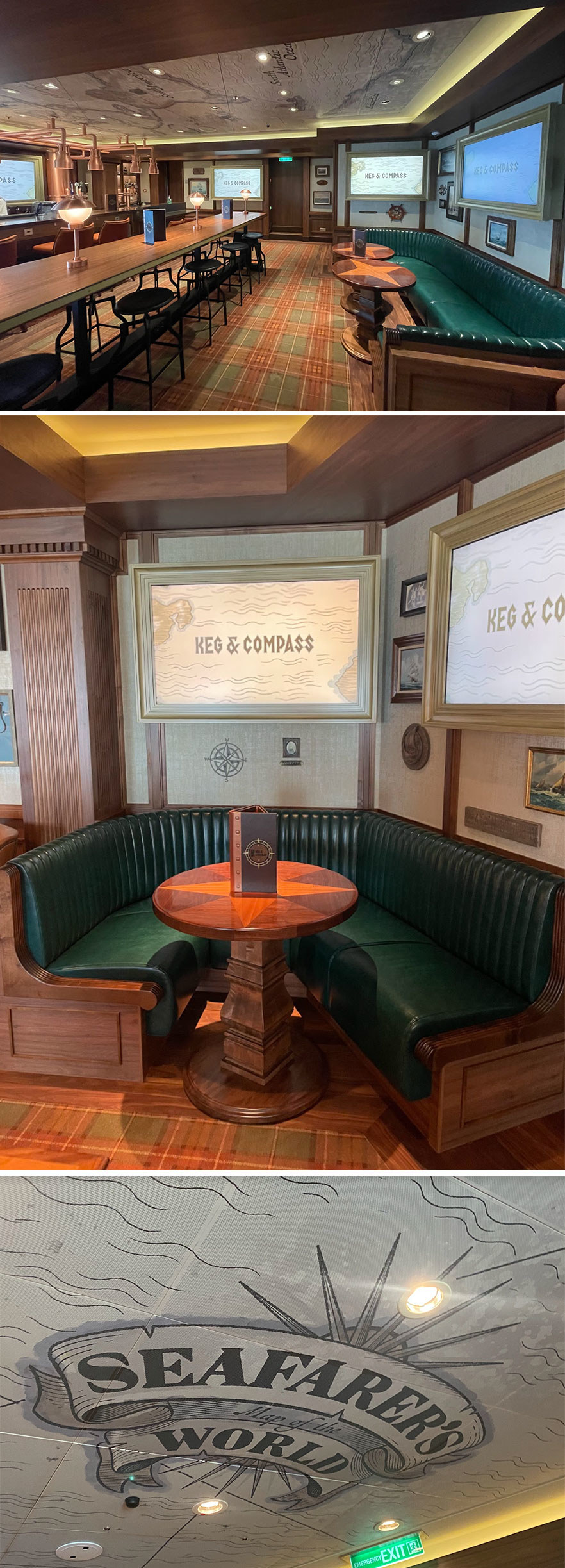 pub style booths at the seafarer&#x27;s