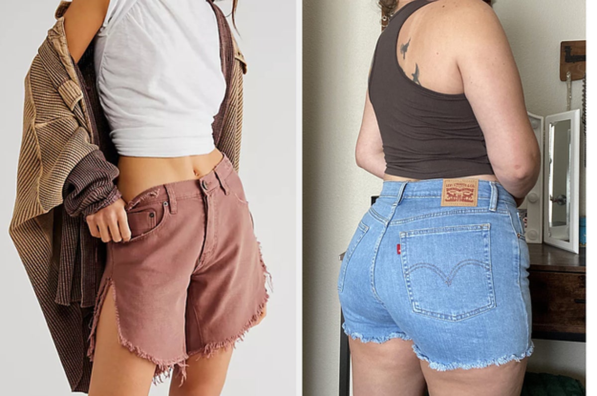 Raw Frayed Hem Cutoff Side Slit Denim Shorts – Style Lust Shop