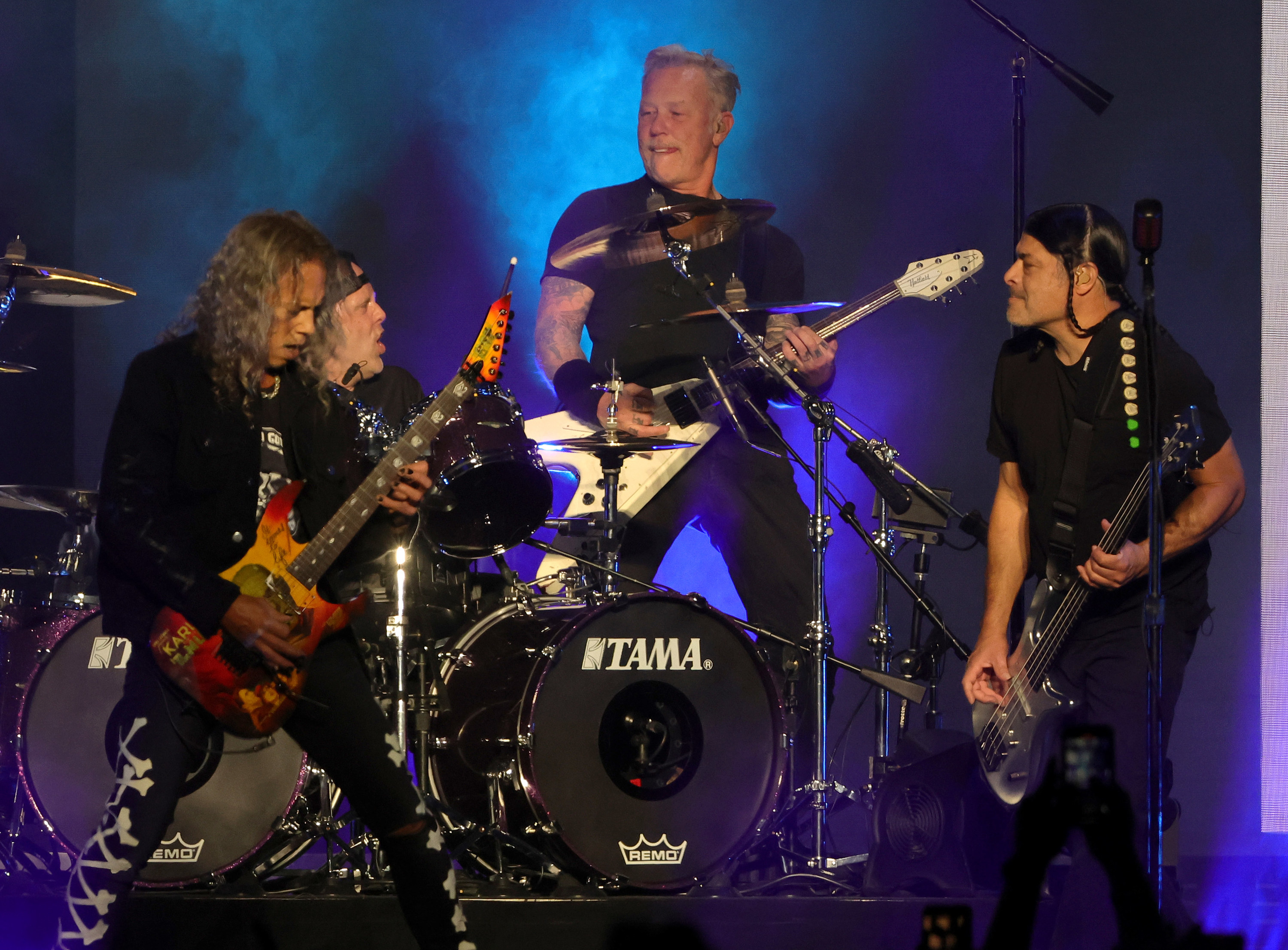 metallica performing on stage