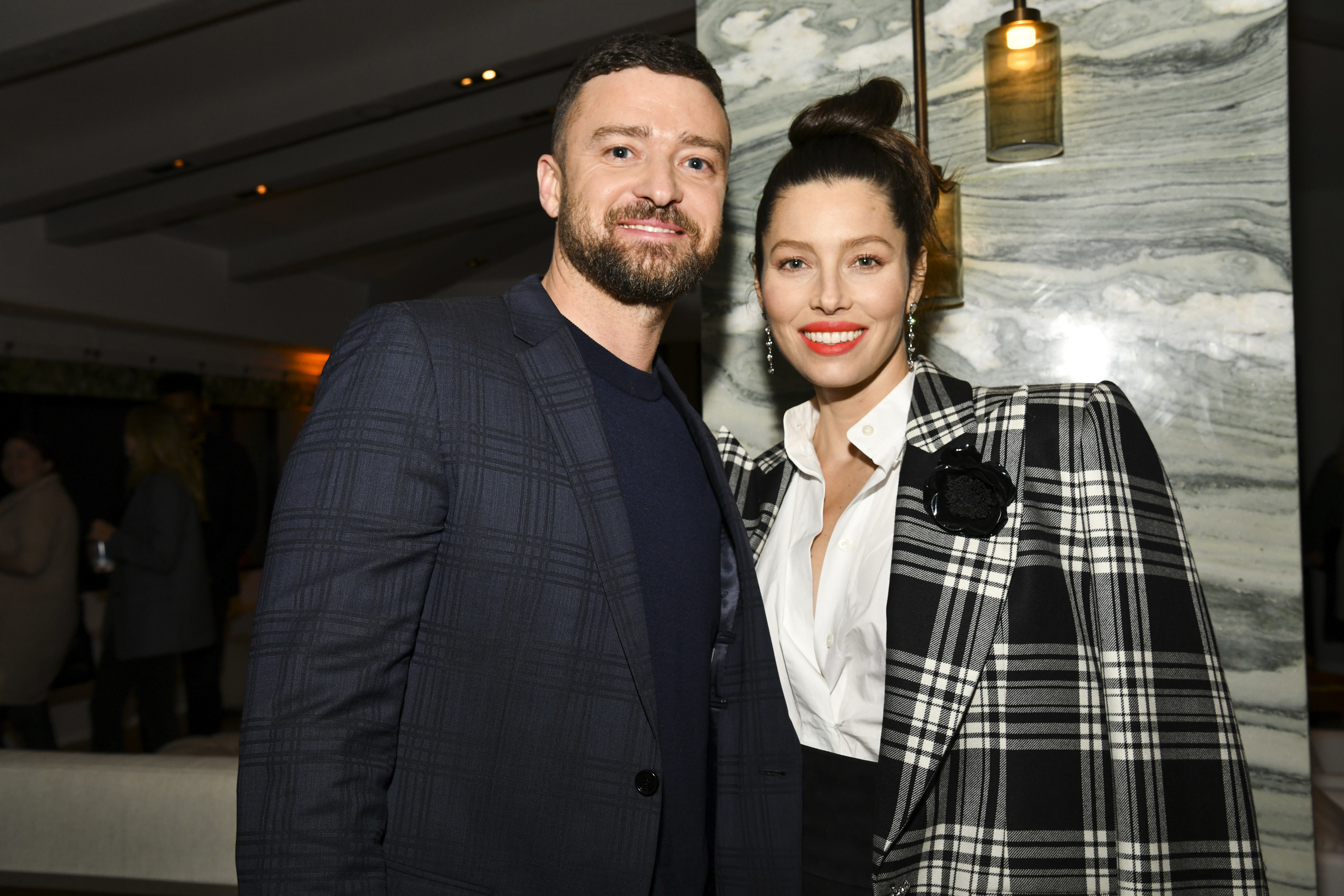 Justin Timberlake and Jessica Biel pose for portrait at the Premiere of USA Network&#x27;s &quot;The Sinner&quot;