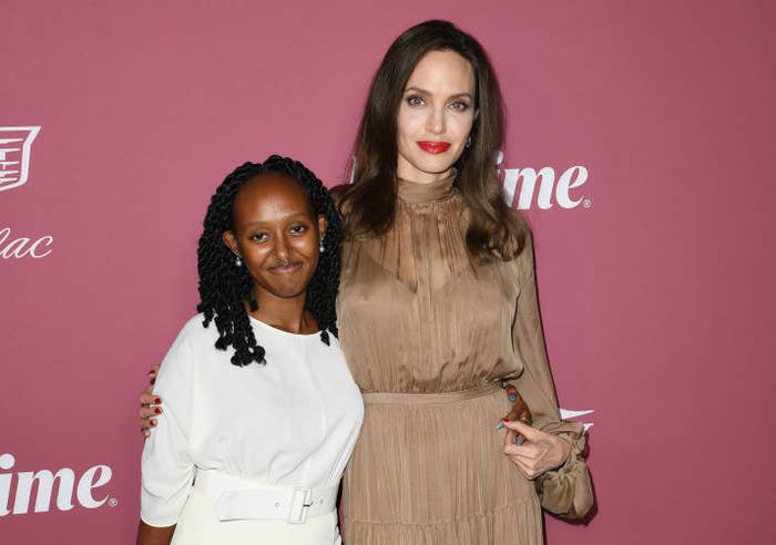 Zahara and Angelina on the red carpet