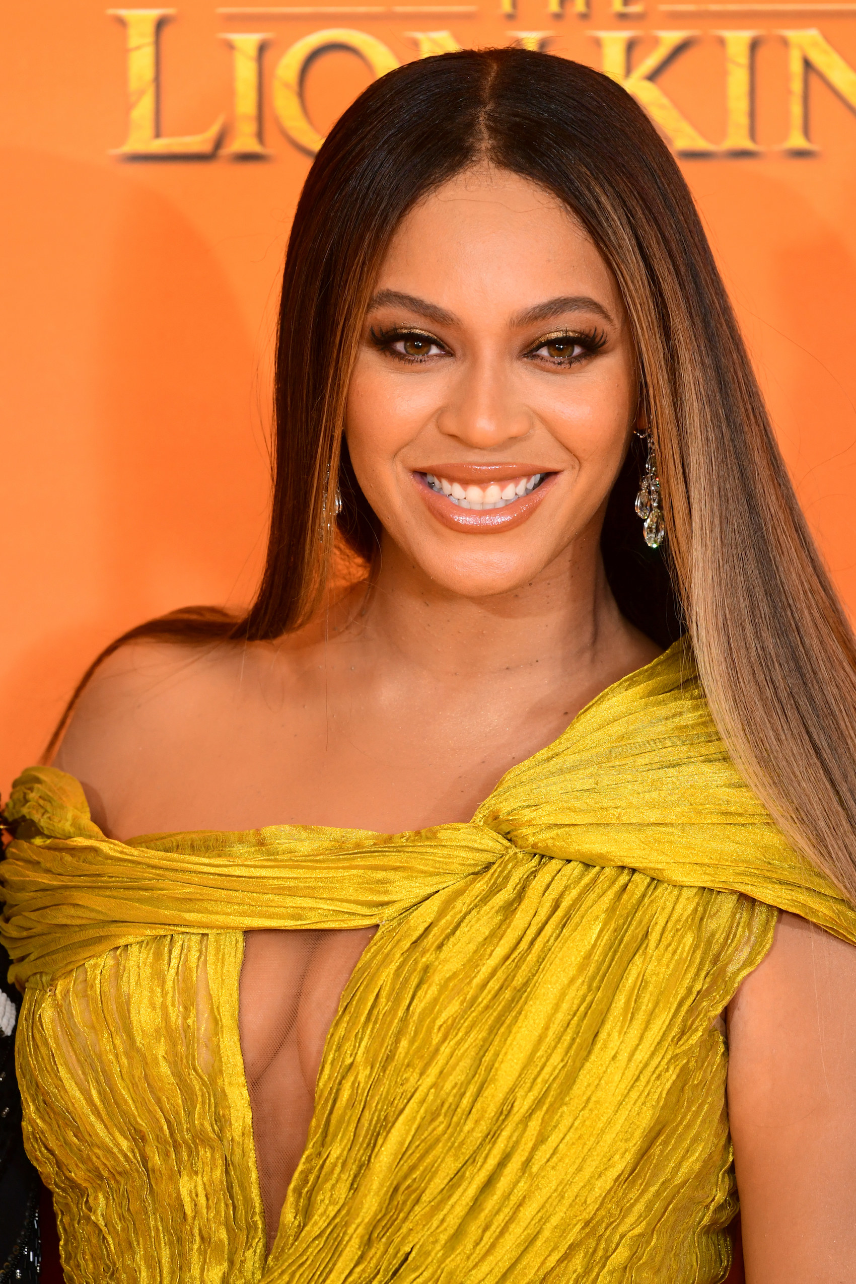 A close-up of Beyoncé smiling
