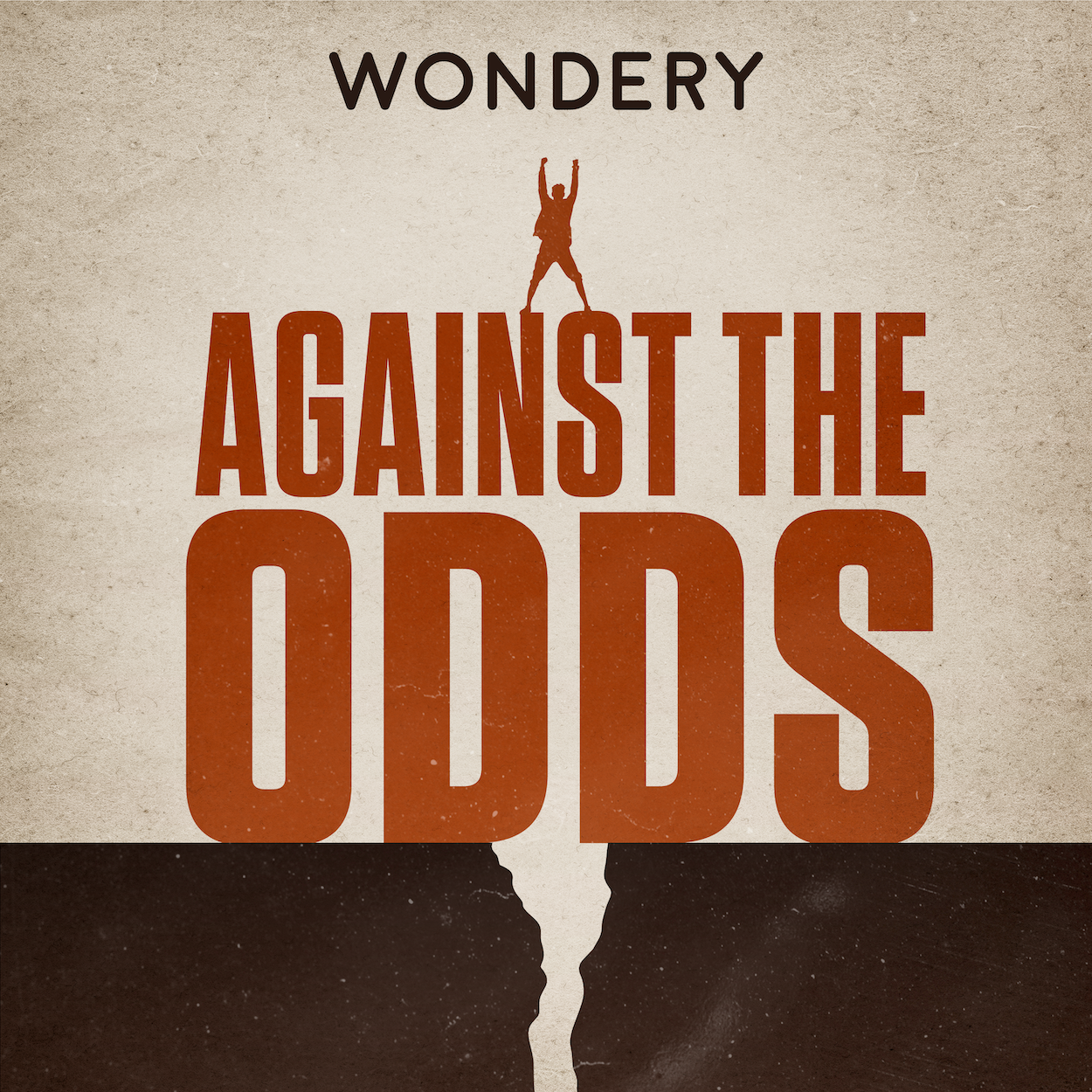 &quot;Against the Odds&quot; written above an illustrated cliff
