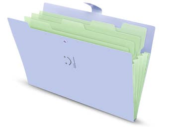 image of purple file folder opening