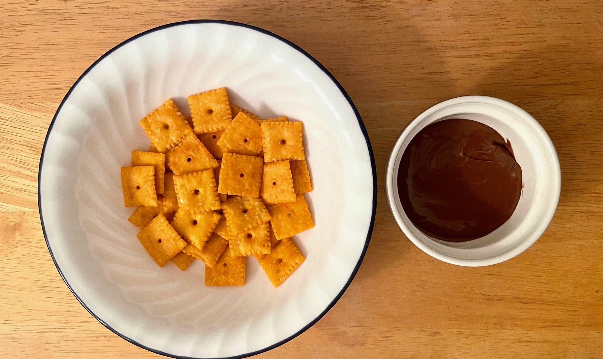 Cheez-its and Nutella