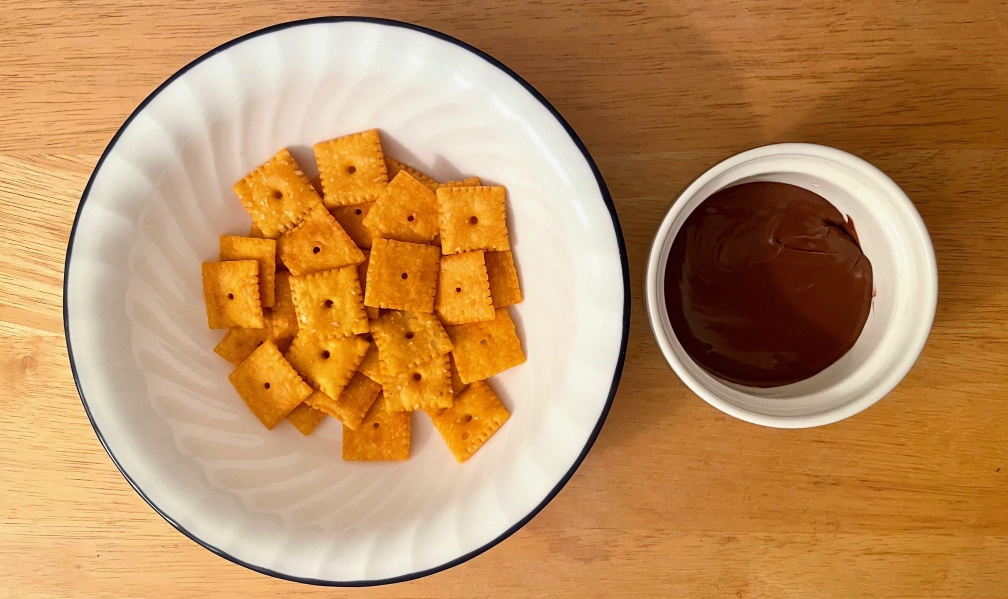 Cheez-its and Nutella