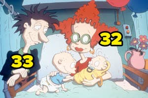Rugrats parents with their ages of 33 and 32