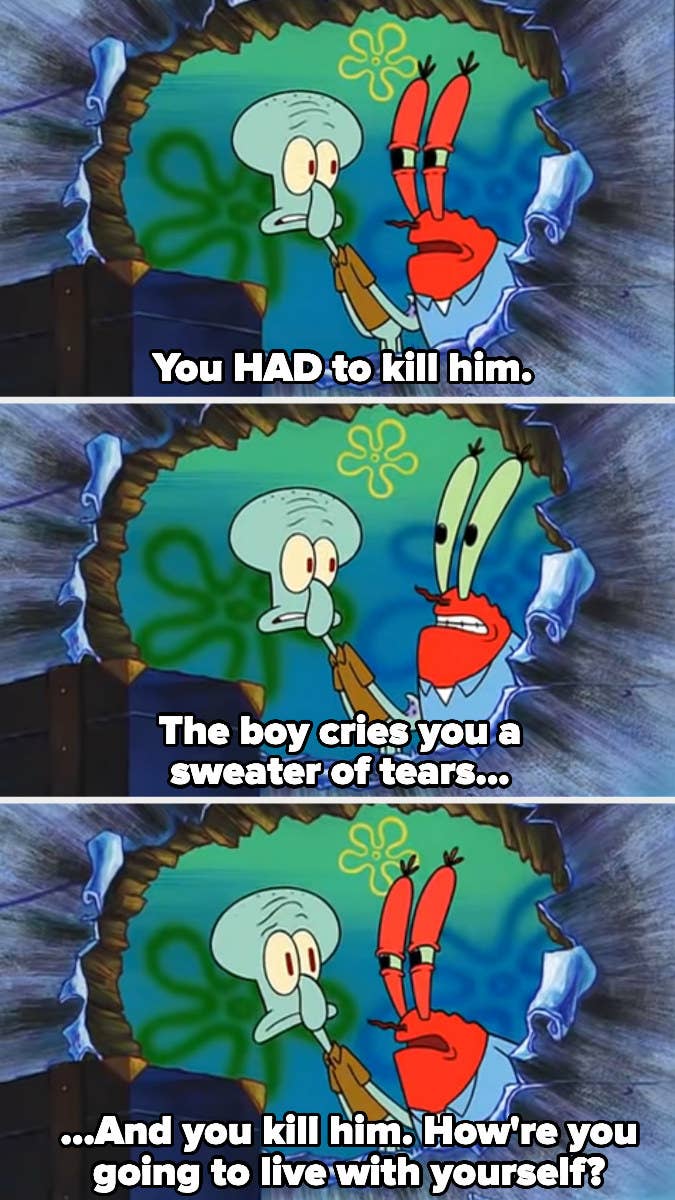 Top 5 Saddest SpongeBob Moments  Crying a sweater of tears after