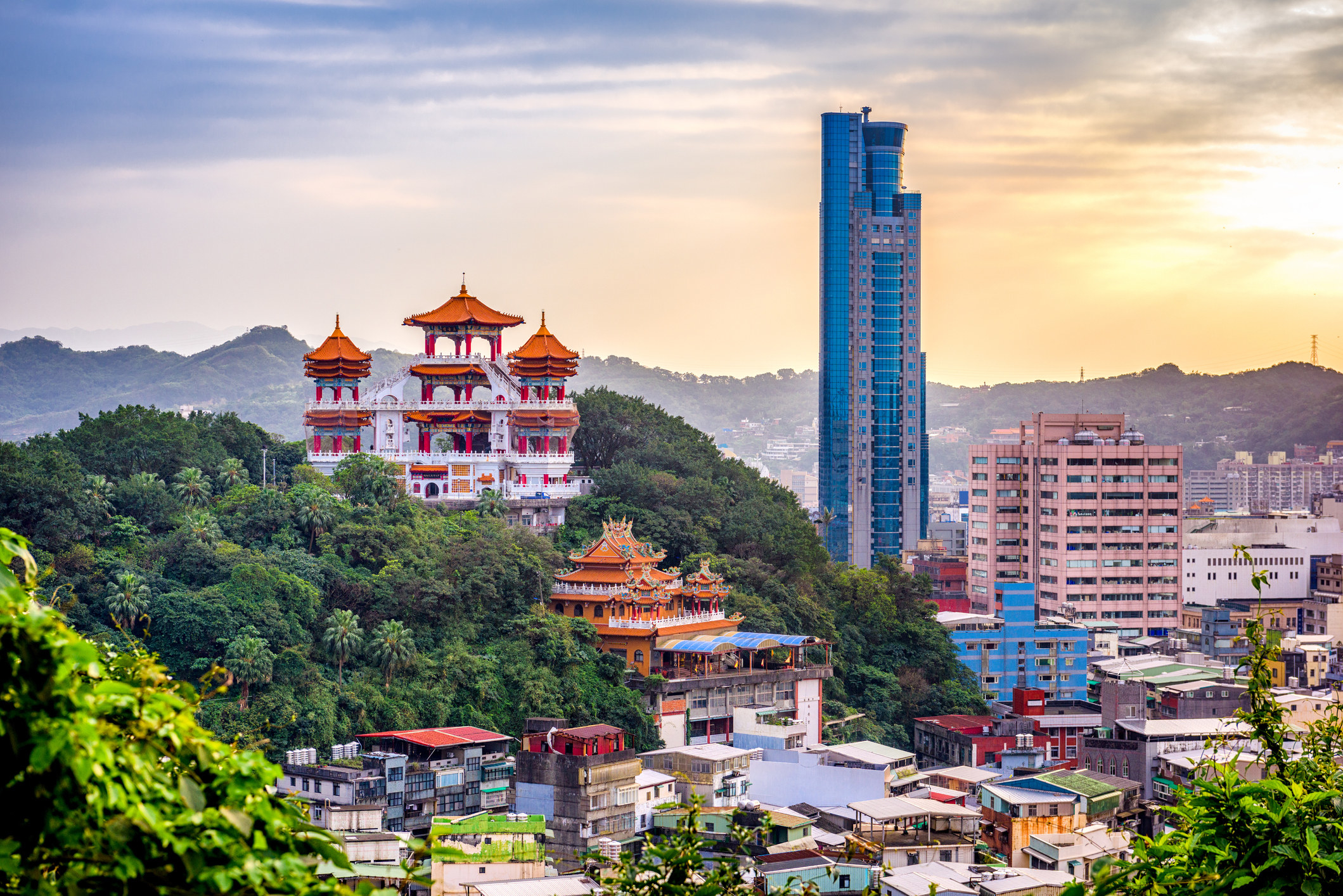 A cityscape of Keelung, Taiwan.