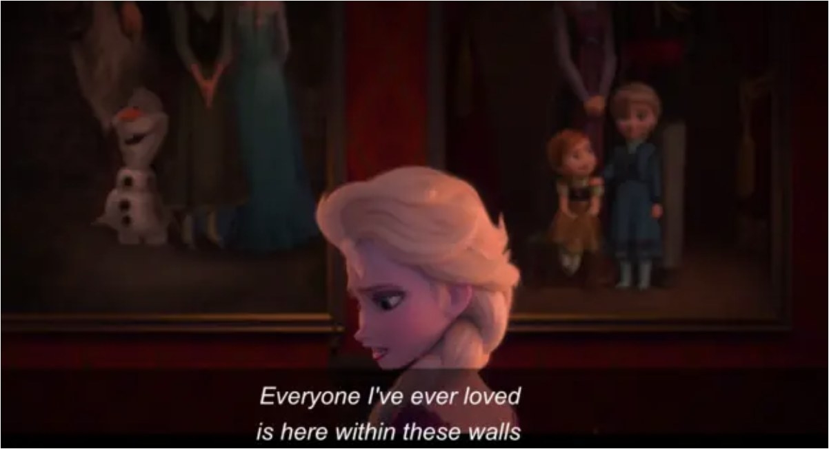 Aurora with the lyric &quot;Everyone I&#x27;ve ever loved is here within these walls&quot;