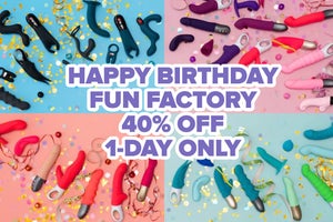 Assortment of colorful sex toys from Fun Factory