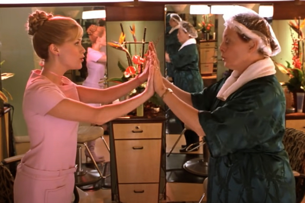 Elle from Legally Blonde with a fellow Delta Nu sister