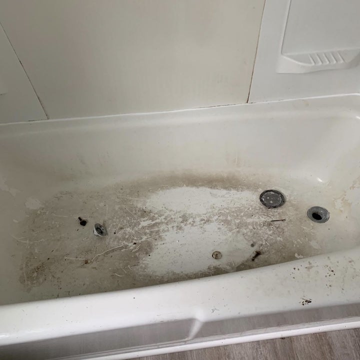 before the shower was cleaned