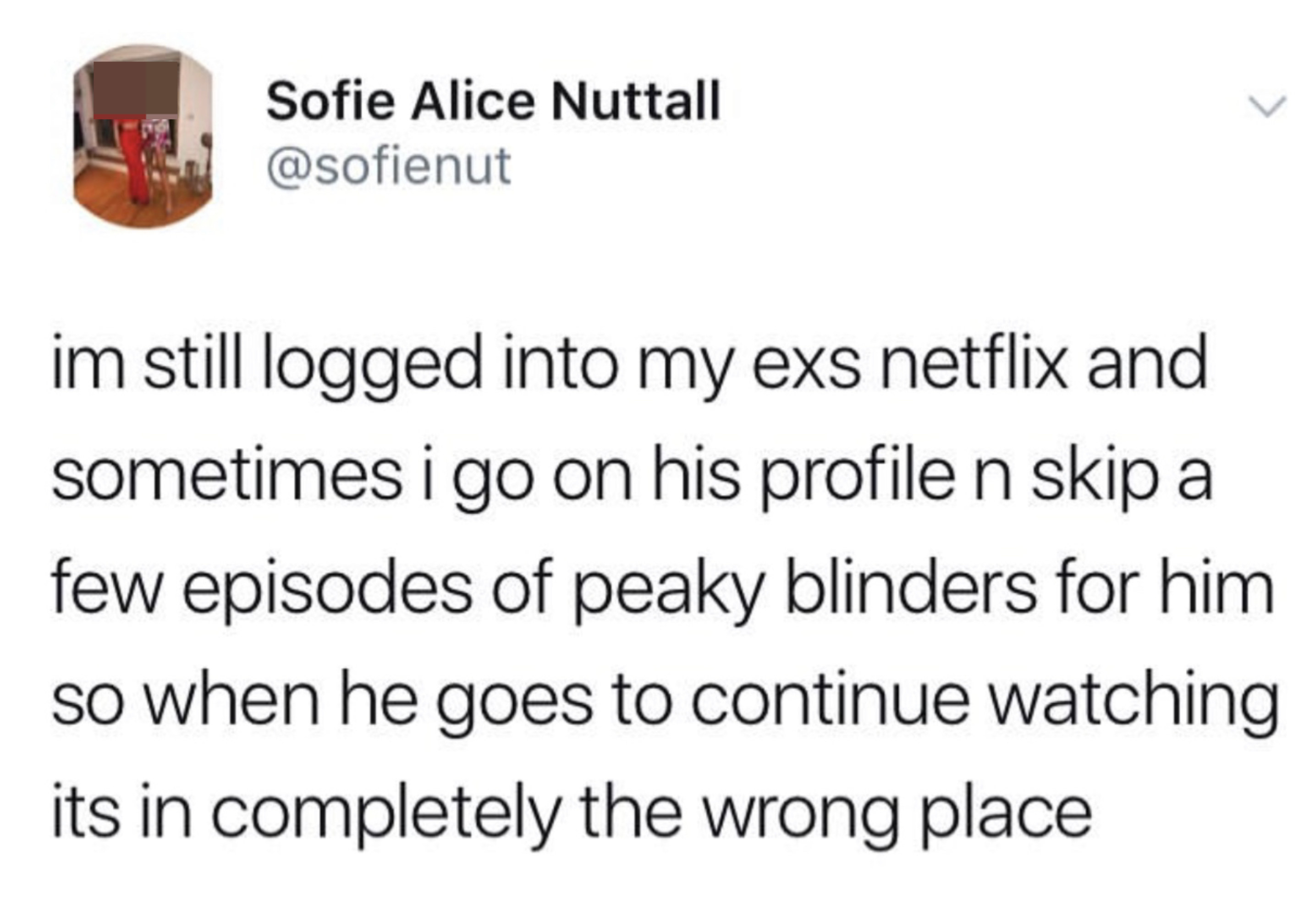 A person who skips episodes to mess up someone&#x27;s Netflix
