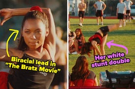 biracial lead in the bratz movie and her white stunt double