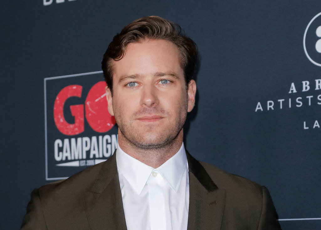 closeup of Armie Hammer