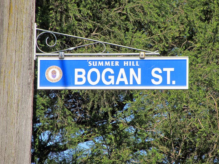 A street sign saying Bogan Street