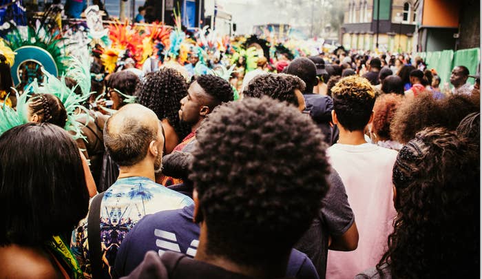 People at Notting hill Carnival 