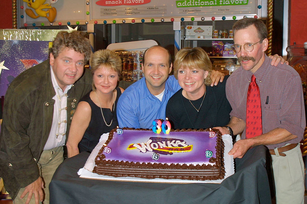 Peter Ostrum and the cast of Willy Wonka at a reunion