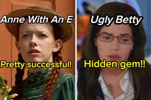 Anne Shirley wears a straw hat and a close up of Betty Suarez