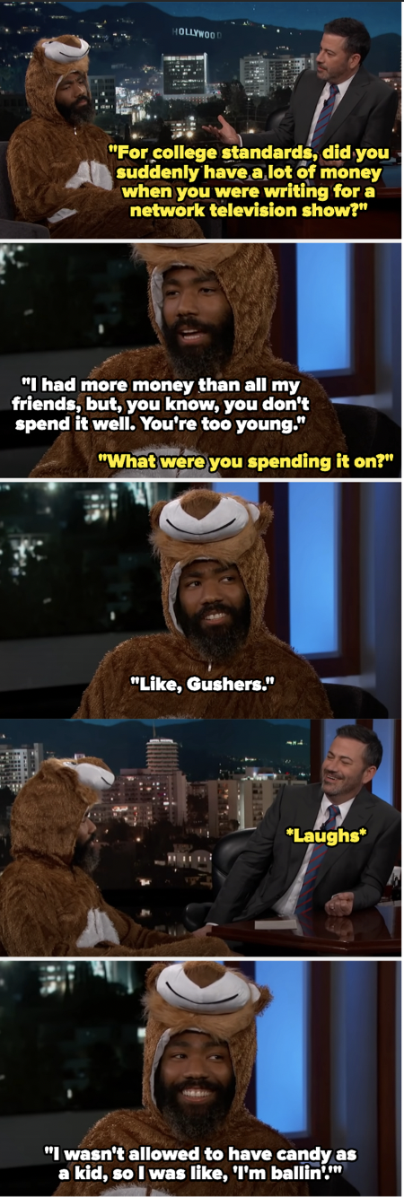 donald being interviewed by jimmy kimmel