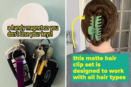 cloud magnet and hair clip 