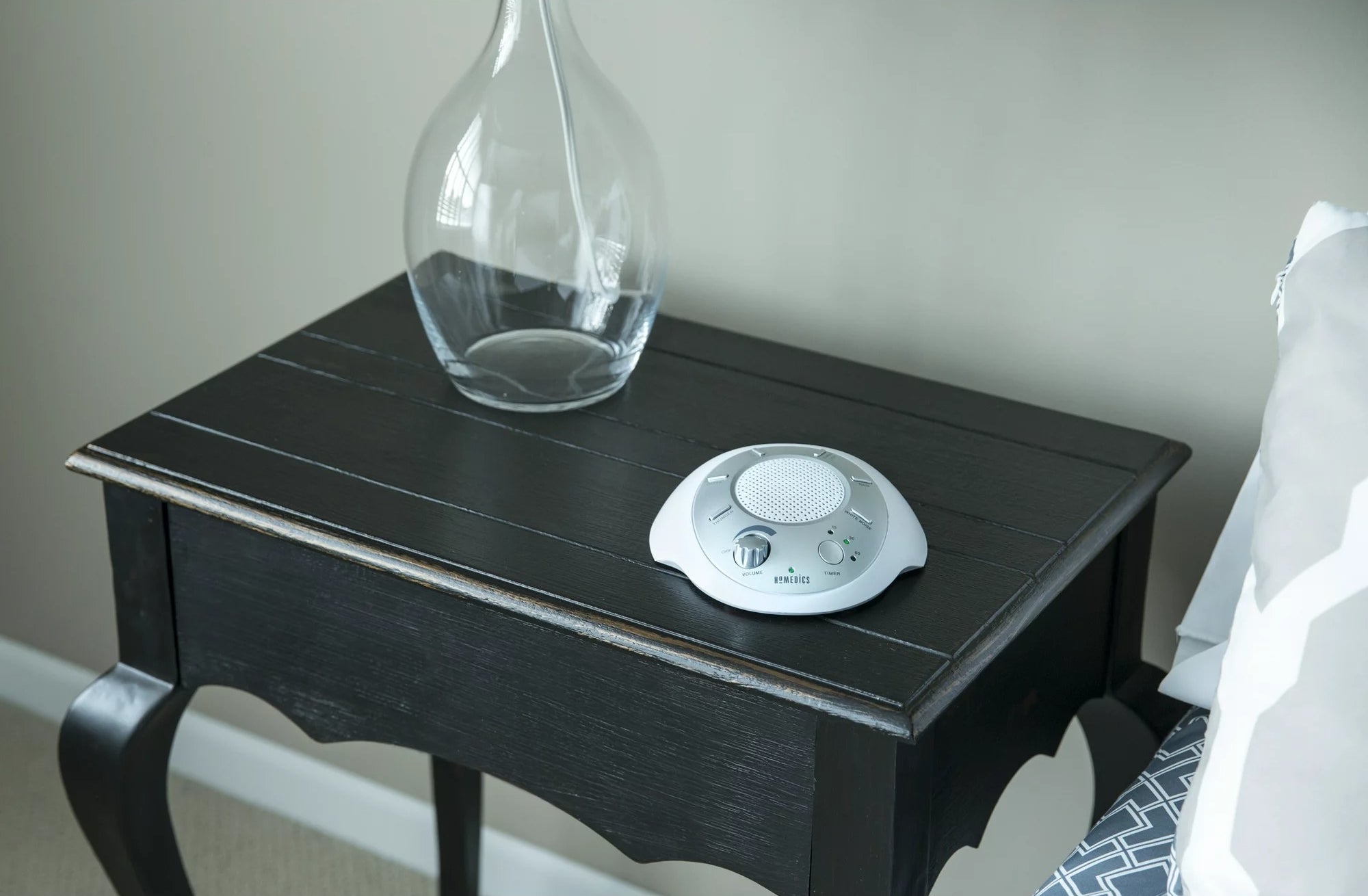 the machine on a nightstand