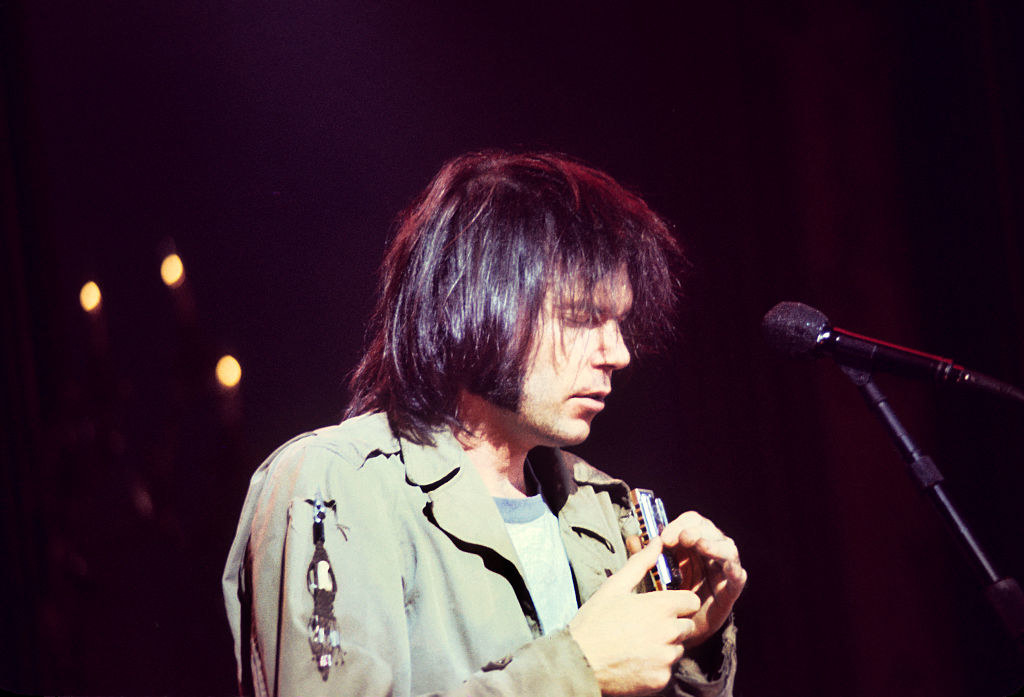 Neil Young performing