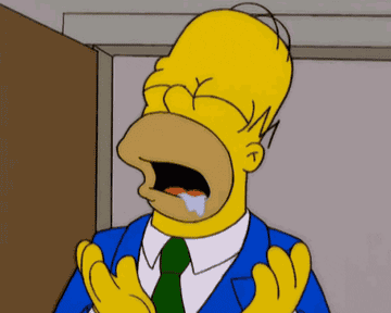 Homer drooling and wiggling his fingers in awe